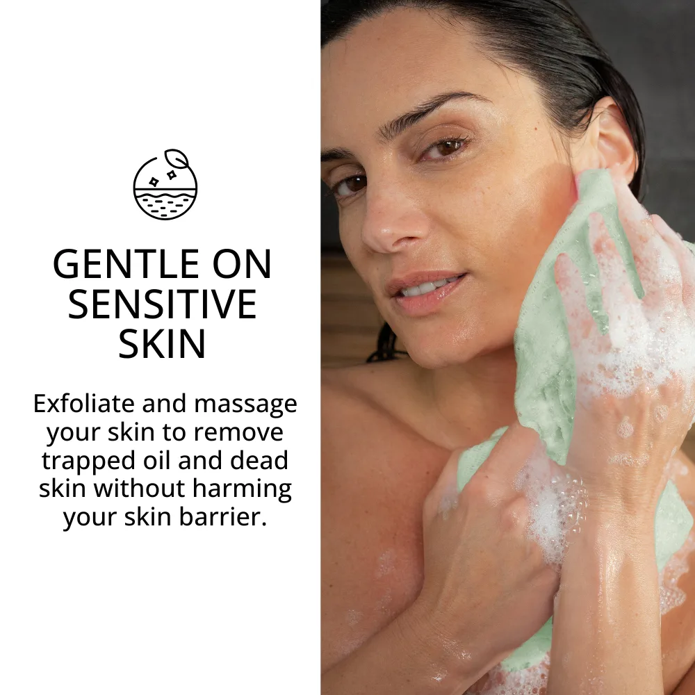 Sima Japanese Exfoliating Shower Towel – Aloe Green - Image 8