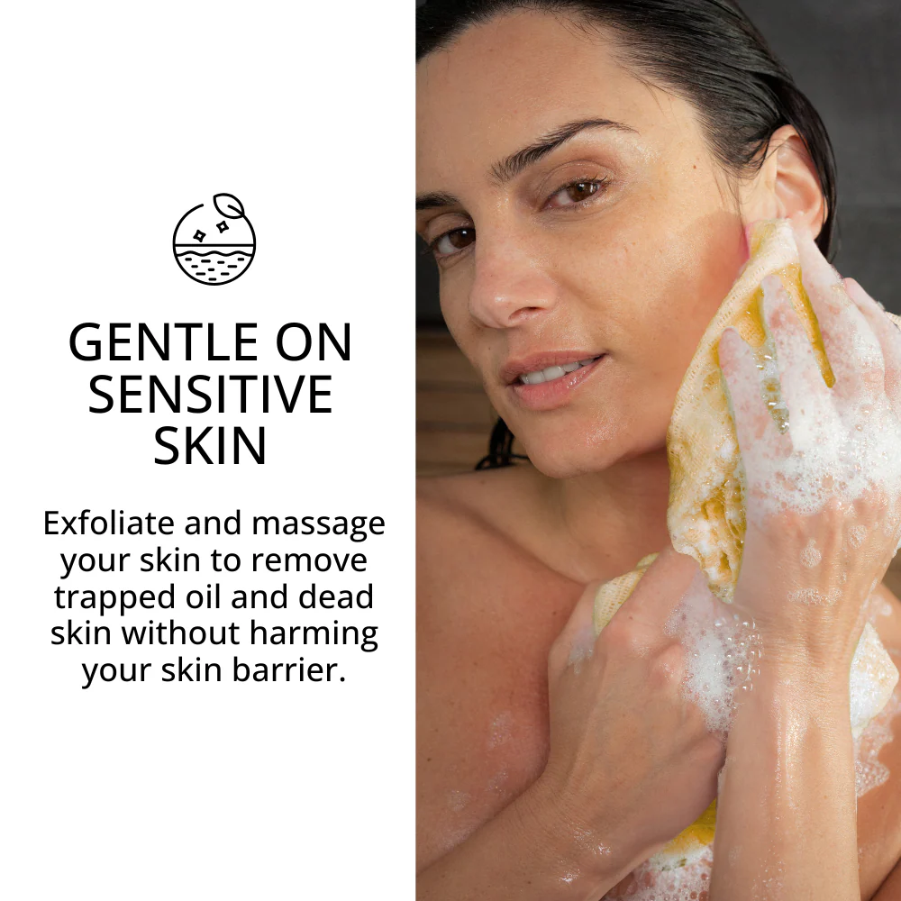 Sima Japanese Exfoliating Shower Towel – Limited Summer Edition – Yellow - Image 4